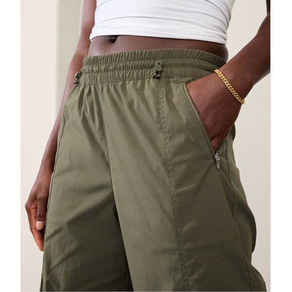 Athleta M Cascade Cargo Poplin Pant Moss Medium - Picture 5 of 5